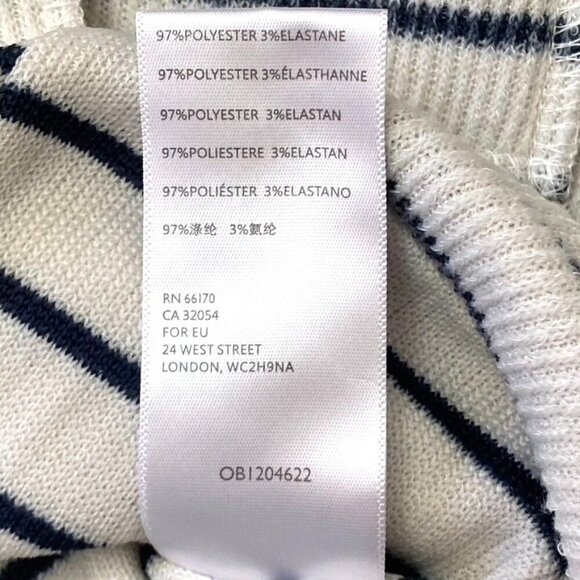 Urban Outfitters BDG Relaxed Striped V-Neck Sweater Size Medium Oversized B11 - Picture 9 of 10